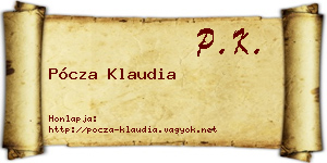 Pócza Klaudia névjegykártya